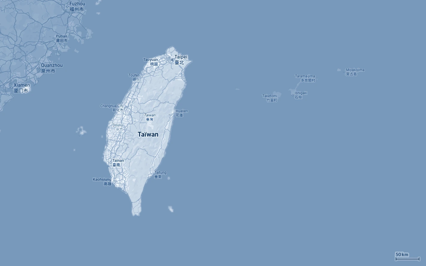 Taiwan and the Fujian coast